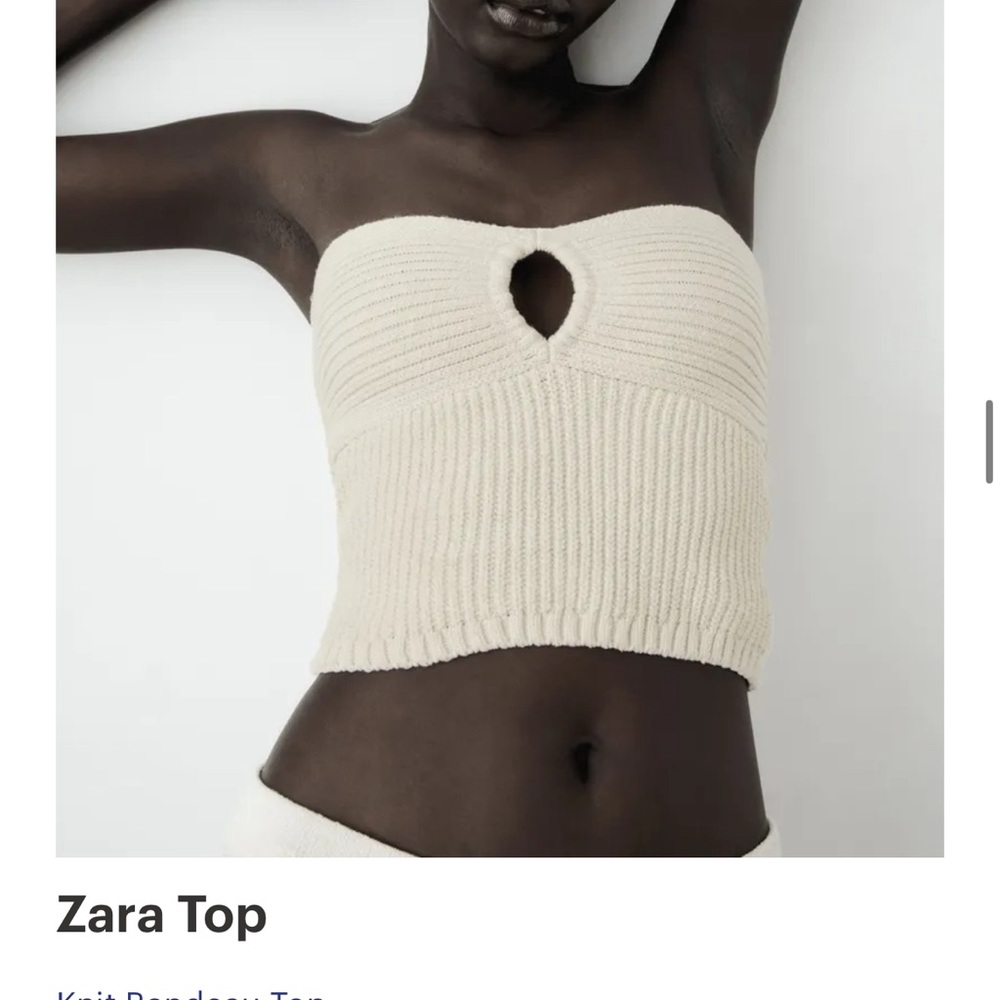 New Zara top knitted size medium